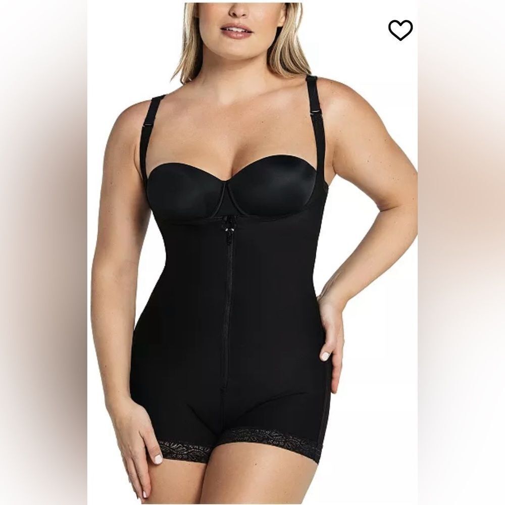 NWT Leonisa Sleek Black Shapewear Bodysuit, S